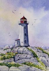 Peggy's Cove, Lighthouse, rocks
