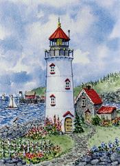 Harbor Scene, Lighthouse