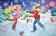 Ice Skaters by Karen Rossi