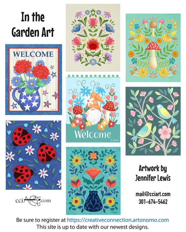 If you are looking for Gnomes, mushrooms, ladybugs, patriotic, birds and more, you will find those in this beautiful bunch of whimsical designs.