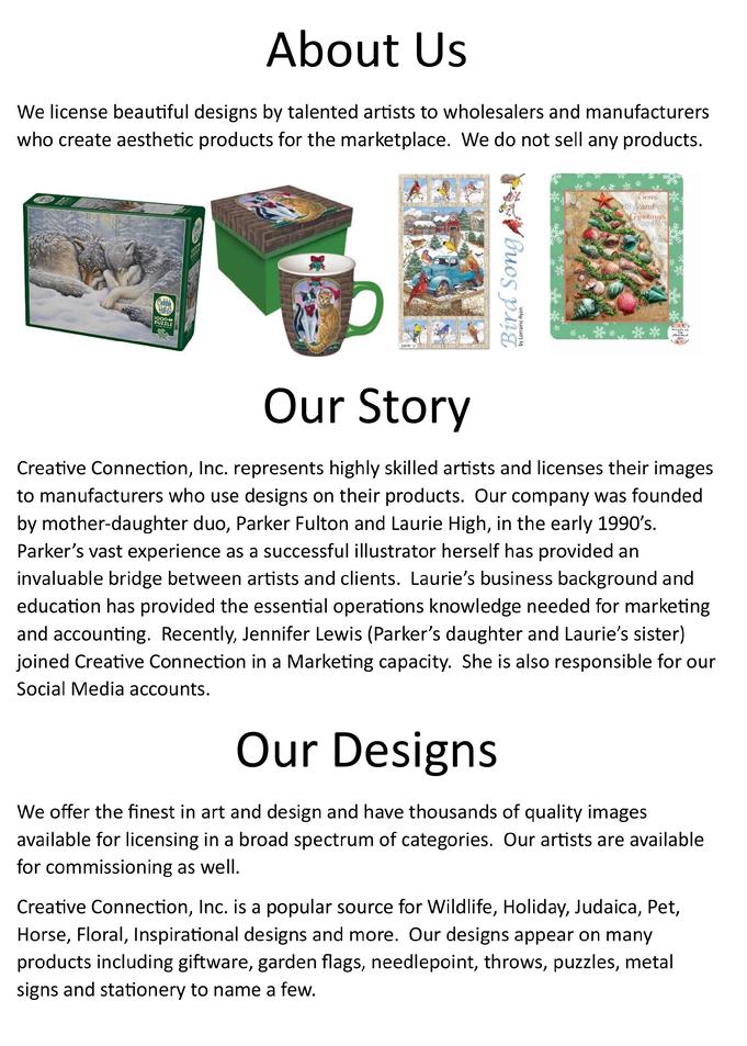Our Story - Creative Connection, Inc. Page 1