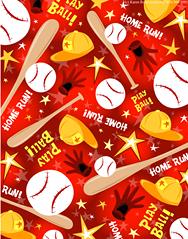 baseball, pattern, red, bats, balls, caps