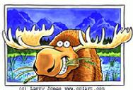 Humorous Moose by Larry Jones